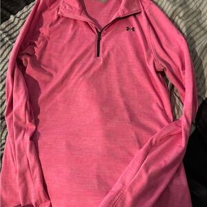 Under Armour Hot Pink HeatGear Semi-Fitted Pullover